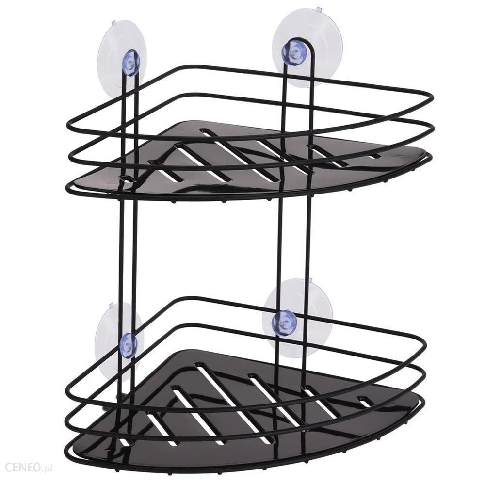 Metal Bathroom Rack with 4 Suction Cups and 2 Trays