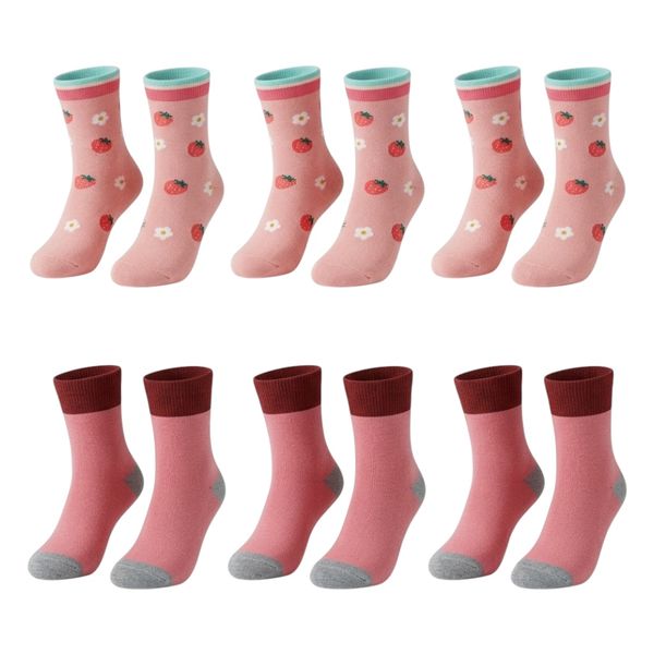 12 Pack Kids Boys Girls Fashionable Socks Breathable Cotton Comfortable