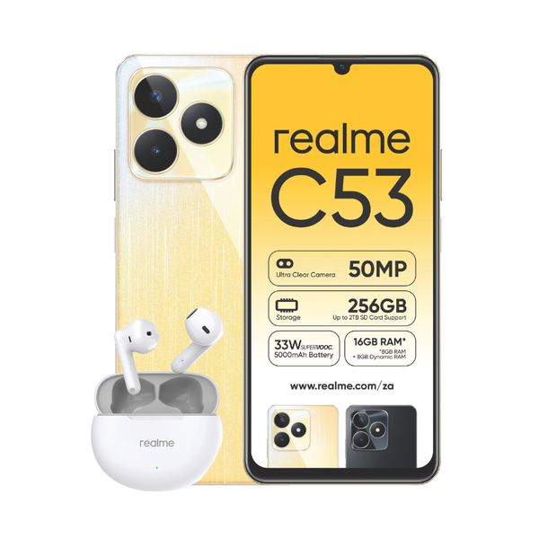 Realme C53 256GB LTE Dual Sim - Champagne Gold + T01 Buds