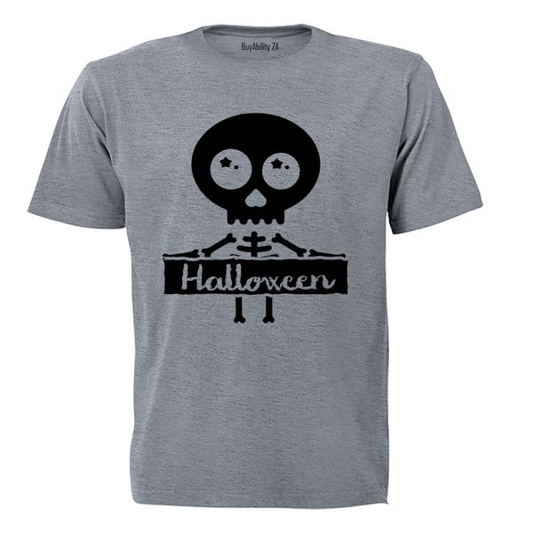 Skeleton Halloween Sign - Adults - T-Shirt