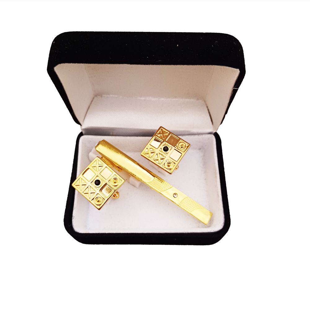 personalised tie pin and cufflink set