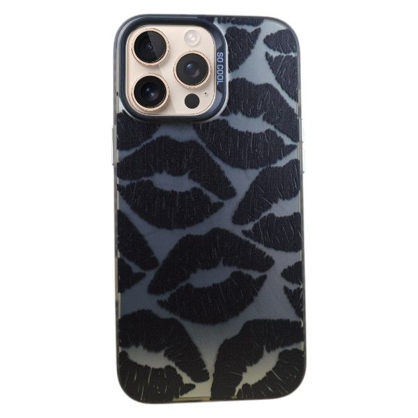 Midnight Kiss Luxe Phone Case Compatible with iPhone 16 Pro Max - Silver