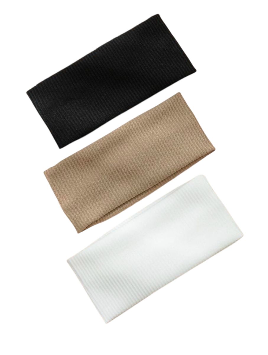 3-Pack Solid Colour Hair Bands