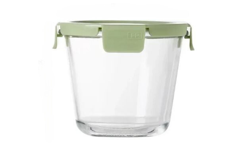 Glass Food Storage Containers with Airtight BPA-Free Locking Lids 800ML - 2 Pack