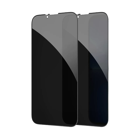 2-Piece Anti-Scratch Privacy Screen Protector For iPhone 15 - Black Image