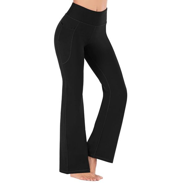 Womens Bootcut Yoga Pants High Waist Tummy Control Workout Gym Leggings