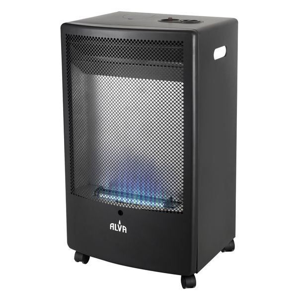 Alva Blue Flame Convection Roll About Gas Heater - Black