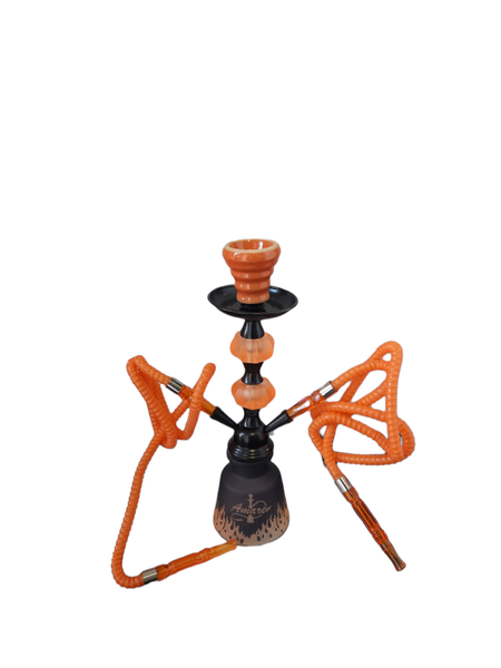 Amaren Flames Small Hookah - 2 Pipe Shisha Set