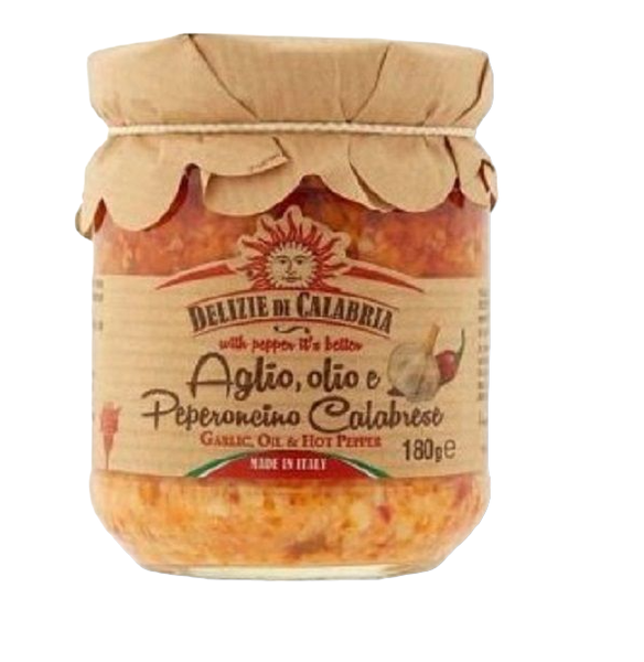 Delizie Di Calabria - Calabrian Garlic, Oil and Hot Pepper 180g