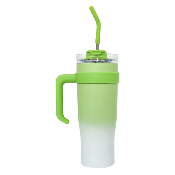 1.2L Large Capacity Stainless Steel Thermal Insulated Travel Cup with Straw