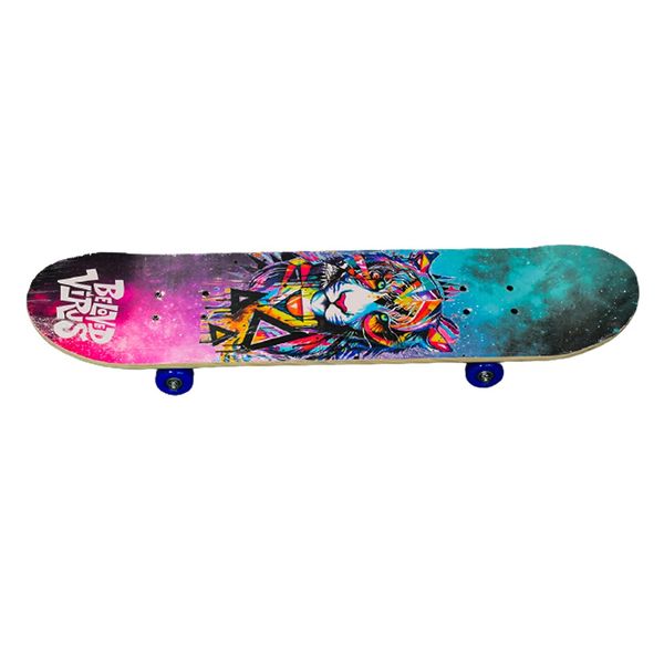Luxury Design Skateboard-Rainbow Tiger