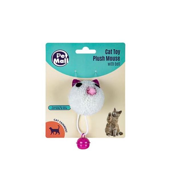 Pet Cat Toy Plush Mouse with Bell-2 Pack