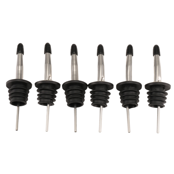 6Pcs Stainless Steel Pourers,Tapered Stopper,with Sealed Dust Caps