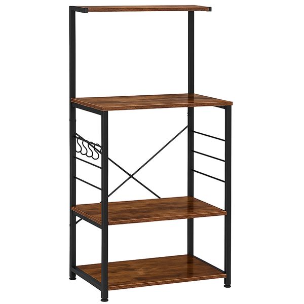 4 Tier Coffee Station Kitchen Shelf Microwave Oven Stand Storage Rack