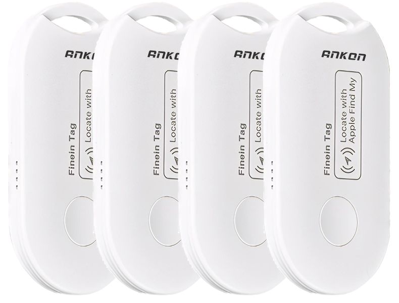 ANKON AirTag Compatible Tracker with Apple - 4 Pack, MFi Certified