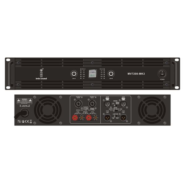 Mv7200 2 Ch Amplifier 6500w X 2 Imix