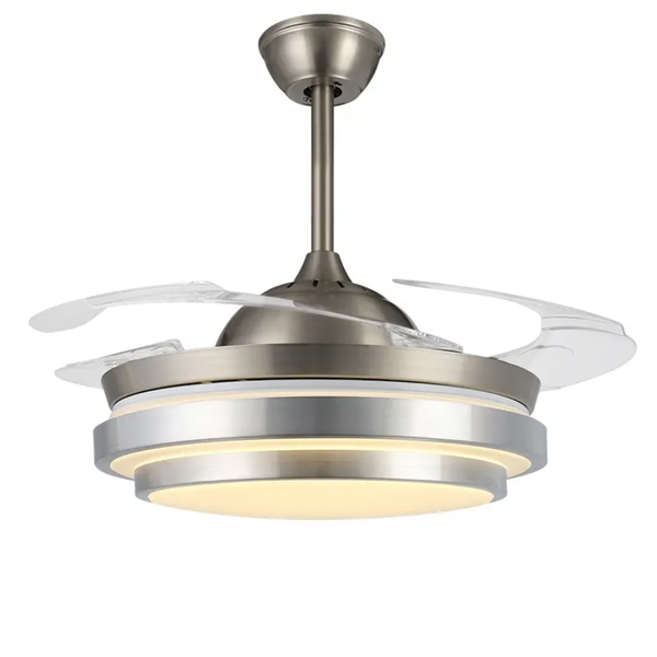 electrolite Silver Ceiling Fan with Lights 8004 -EMS