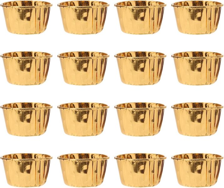 Gold Foil Baking Cups Muffin Liners Paper Cupcake Wrappers