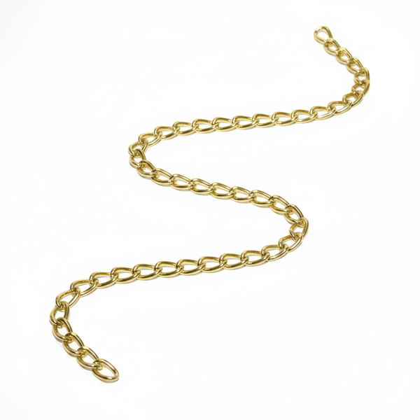 KRAFFT Brass Plated Twist Link Chain 2.4mm x 1m for Jewelry Making