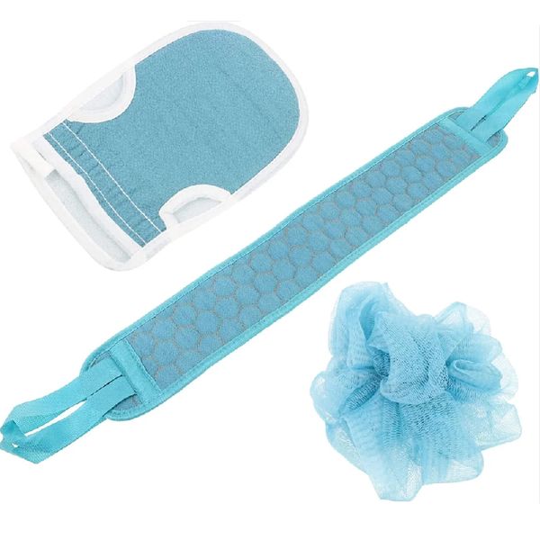 Shower Exfoliating Back Scrubber Bath Belt Towel Ball Glove