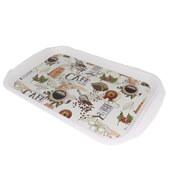 Homeware Plastic Tray Cafe Design - 55cm x 34cm