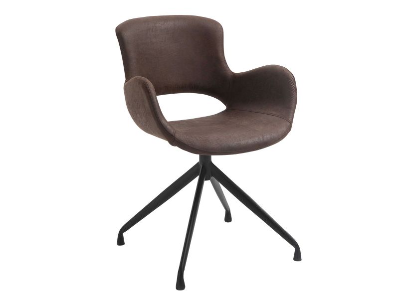 Luna dining chair, dark brown