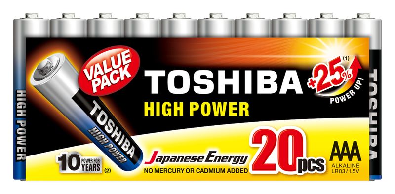 Toshiba High Power AAA Multi-Pack - 20
