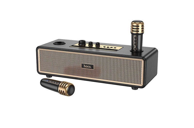 HOCO. BS63 Wireless Karaoke Speaker 20W (Supports TF, USB, AUX) with 2 Mics