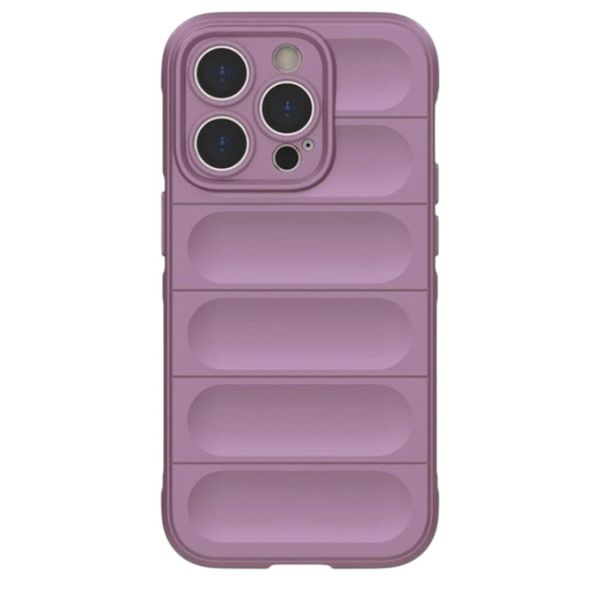 Wave Style Shockproof Phone Case Compatible with iPhone 16 Pro Max - Purple
