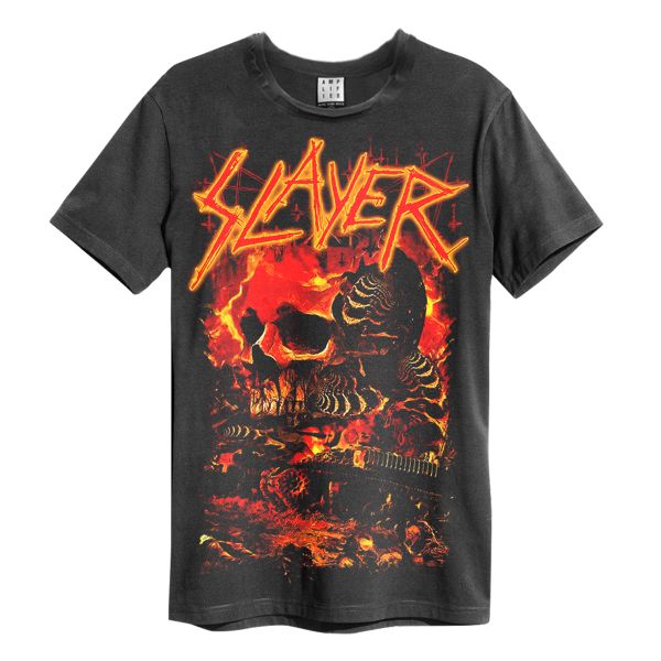 Slayer War Skull Amplified Vintage Charcoal Xx Large T Shirt