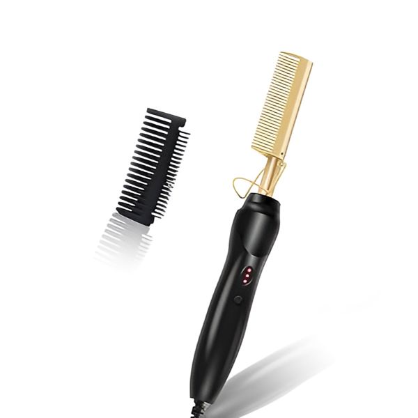 40W Professional Ceramic Electric Hair Hot Comb Versatile Styling Comb Gift