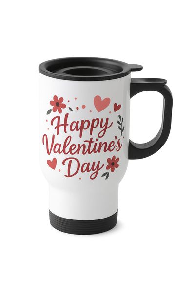 Happy Valentine's Day Travel Mug Tea Coffee Water Cup