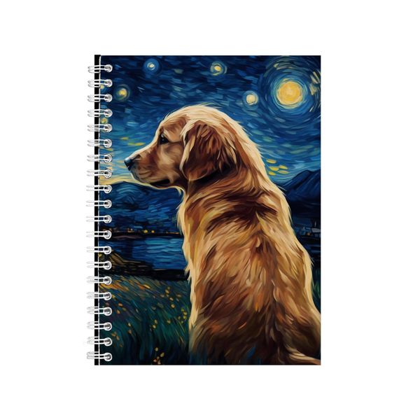 GOLDEN RETRIEVER 2 Starry Night Notebook Gift Idea Notepad Pad 112