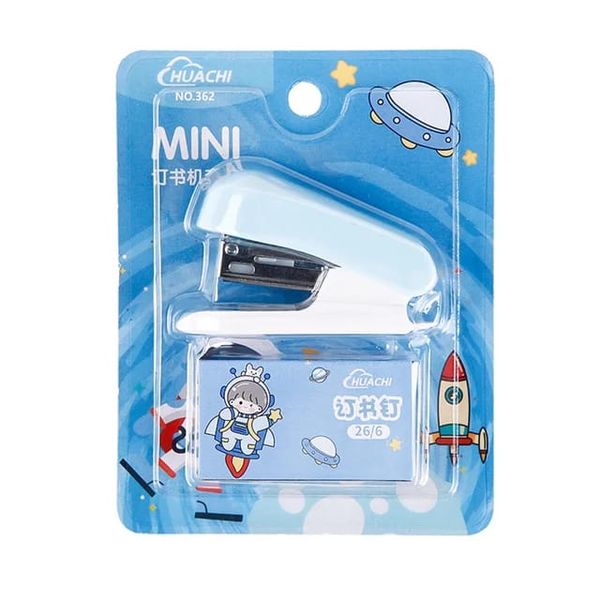 Mini Small Cartoon Student Portable Desktop Binding Stapler Set