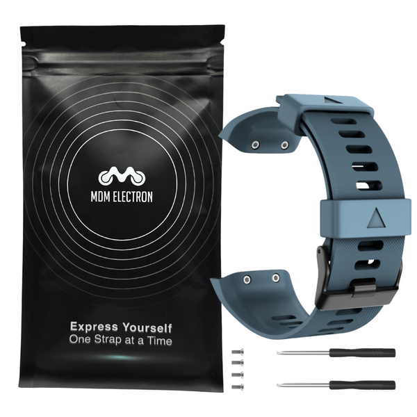 Silicone Replacment Strap Compatible With Garmin Forerunner 35-Slate