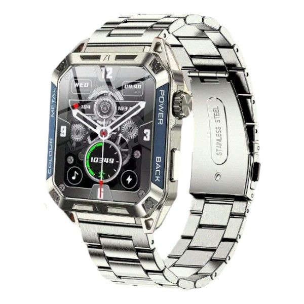 IP67 Waterproof Smart Watch With Sports &amp; Health Monitoring - Silver