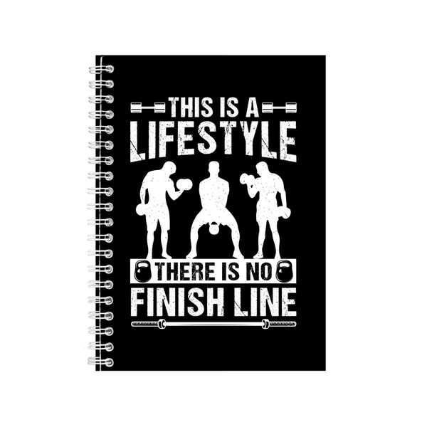 There Is No Finish Line Notebook Fitness Gift Idea A4 Notepad 142