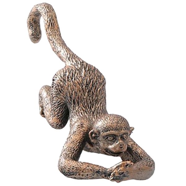 Decor Resin 3D Garden Pot Climbing Monkey Sculpture -13.3cm