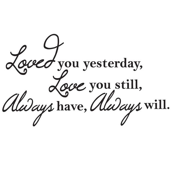 Fantastick - Loved You Vinyl Wall Poetry