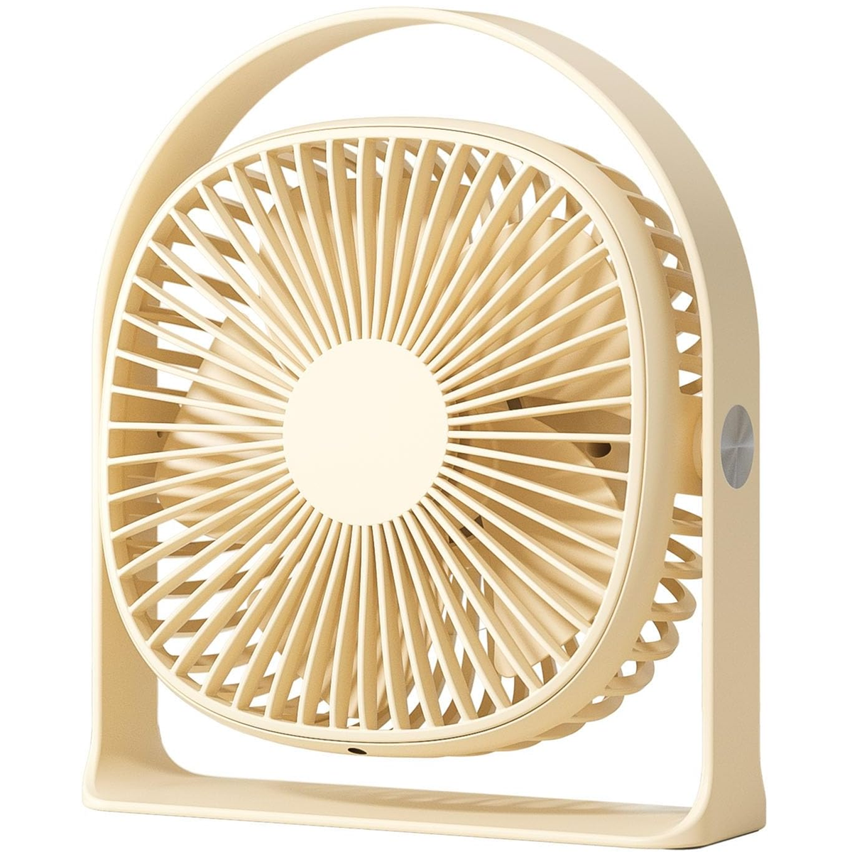 Desk Fan, 5 Speeds Strong Wind Quiet Portable USB Fan 360 Rechargeable