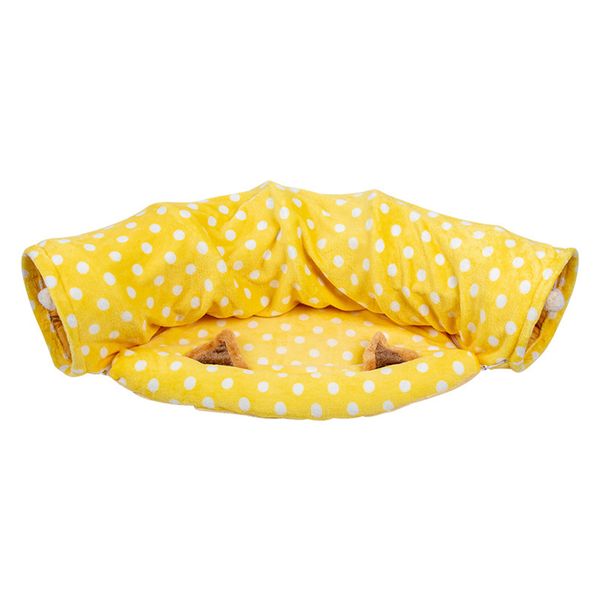 Cat Tunnel Bed Collapsible Washable Tube Toy For Small Medium Large Cat