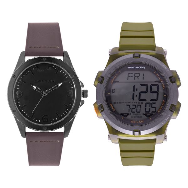 Bad Boy Hunt Analogue &amp; Digi 100M-WR Watch Set