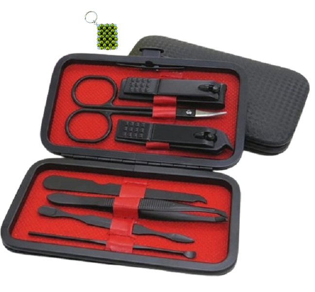 Black Nail Clippers Set-Stainless Steel Clippers for Manicure and Pedicure