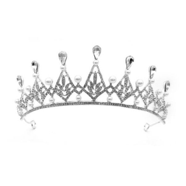 Olive Tree - Crystal and Pearl Styled Tiara 08 - Bridal / Formal Event