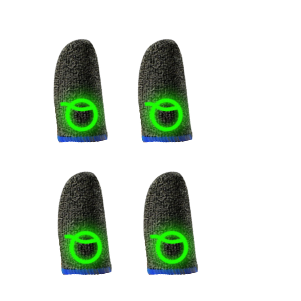 Carbon Nightlight Mobile Gaming Finger Sleeves - 4pcs