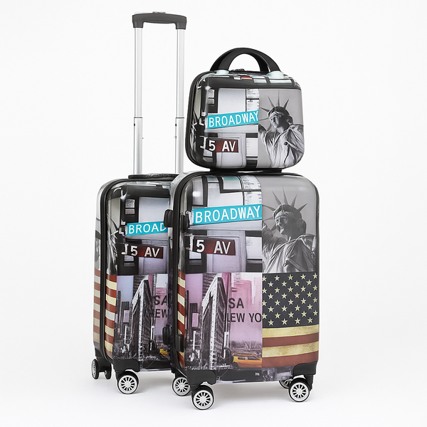 High-Quality Travel Suitcase Cases ABS 3-Piece Trolley