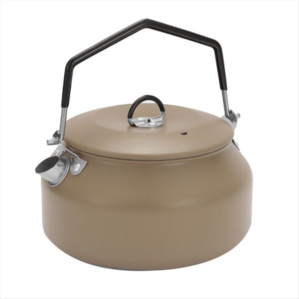1L Portable Kettle Camping Stovetop Teapot With Folding Handle Green