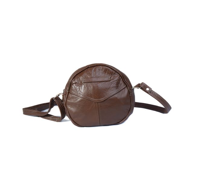 Round Leather Crossbody Bag