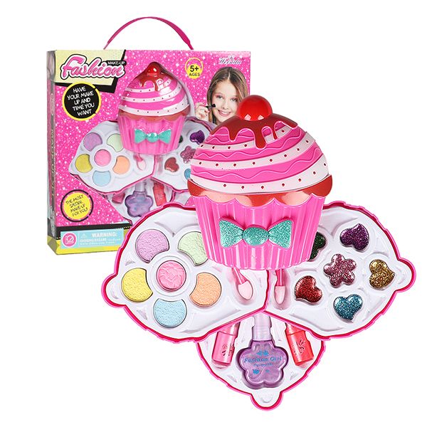 Kids Pretend 3-layer Cupcake Makeup Playset