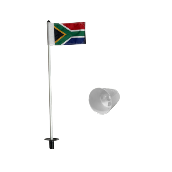 Putting Green Pole, Cup &amp; National RSA Flag - US PGA Quality